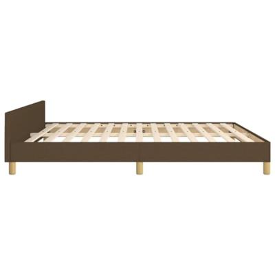 Bedframe zonder matras stof donkerbruin 160x200 cm