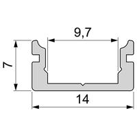 Deko Light 970007 AU-01-08 U-profiel Aluminium (b x h x d) 14 x 7 x 2000 mm 2 m - thumbnail