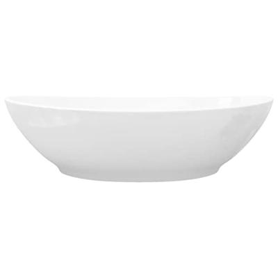 VidaXL Wastafel ovaal 40x33 cm keramiek wit