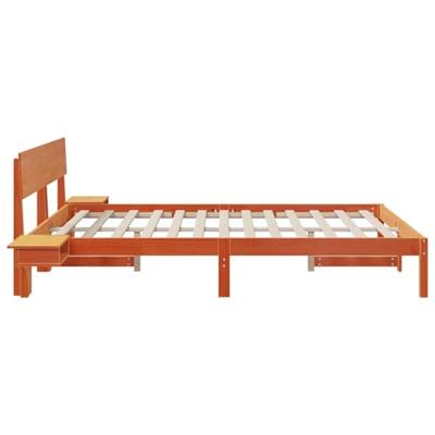 Bedframe met nachttafels met hoofdeinde Wasbruin 150 x 200 cm Bedframe met nachttafels met hoofdeinde Wasbruin 150 x 200 cm