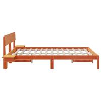 Bedframe met nachttafels met hoofdeinde Wasbruin 150 x 200 cm - thumbnail