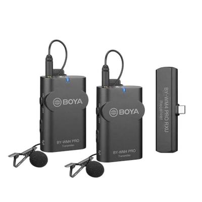 Boya 2.4 ghz duo lavalier microfoon draadloos by-wm4 pro-k6 voor android - thumbnail