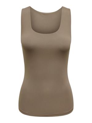 Only Onlea S/l 2-ways Fit Top Jrs Noos Tops En Singlets Walnut