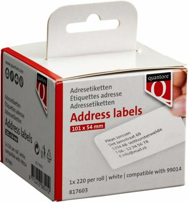 Label etiket quantore 99014 54mmx101mm badge wt Label etiket quantore 99014 54mmx101mm badge wt