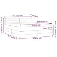 Boxspringbed met matras Lichtgrijs 200 x 160 cm Polyester - thumbnail