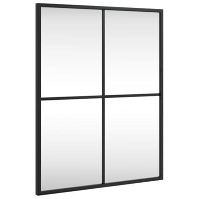 VidaXL Wandspiegel rechthoekig 40x50 cm ijzer zwart - thumbnail