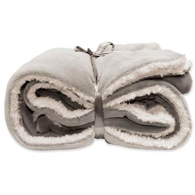 Unique Living Unique Living Lars coral fleece/suede plaid 150x200cm chateau grey