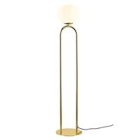 Staande lamp opaal glas &apos;Shapes&apos; e27 fitting opaal glas messing 135cm DFTP - thumbnail