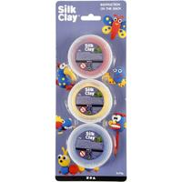 Silk Clay ®, blauw, rood, geel, 3x14 gr/ 1 doos - thumbnail