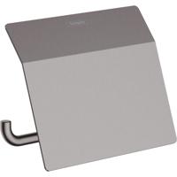Toiletrolhouder Met Klep HansGrohe AddStoris Geborsteld Zwart Chroom - thumbnail