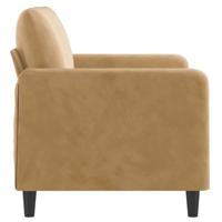 Tweezitsbank 120 cm fluweel bruin - thumbnail