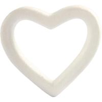 Creativ Company Hart, h: 12,5 cm, d: 2,5 cm, b: 13,5 cm, wit, 1 stuk - thumbnail