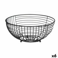 Fruitschaal Kinvara Zwart Metaal 28 x 12 x 28 cm (6 Stuks) - thumbnail