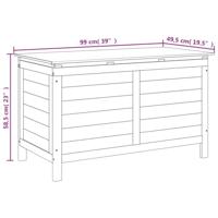 Tuinbox 99x49,5x58,5 cm massief vurenhout wit - thumbnail