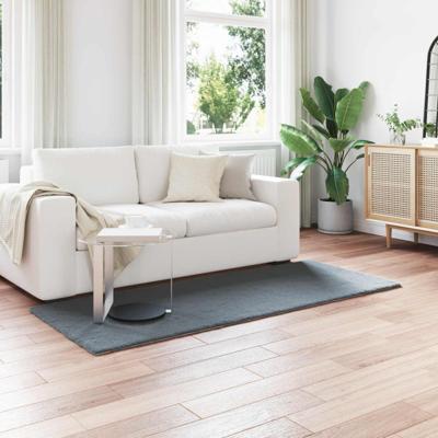 Nep Konijnenbont Tapijt Olite Antraciet 100 x 200 cm Polyester