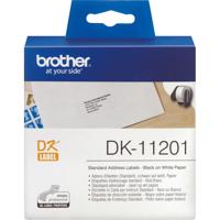 Brother DK-11201 Rol met etiketten 29 x 90 mm Papier Wit 400 stuk(s) Permanent hechtend DK11201 Adresetiketten - thumbnail