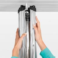 Brabantia lift-o-matic advance droogmolen met beschermhoes en wasknijpertas 60 meter metallic grey - thumbnail