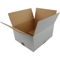 Amerikaanse vouwdoos | golfkarton | 350x300x165mm | enkele golf | wit | 25 stuks - thumbnail