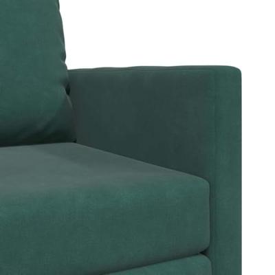 Vloerslaapbank met kussen Donkergroen 74 x 77 x 81 cm Fluweel