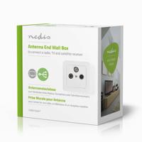Nedis Wandcontactdoos voor Antenne | Wit / Zilver | 1 stuks - SWBX100WT SWBX100WT - thumbnail