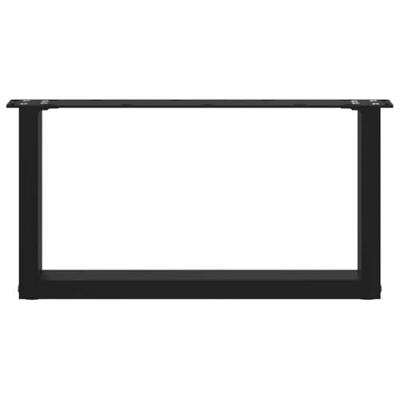 Salontafelpoten 2 st U-vormig 60x(30-31) cm staal zwart Salontafelpoten 2 st U-vormig 60x(30-31) cm staal zwart