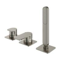 Hotbath Badrandkraan Gal Mengkraan Met 2-Weg Omstel Zonder Uitloop Geborsteld Nikkel PVD - thumbnail