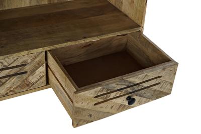 Planken DKD Home Decor Zwart Metaal Donkerbruin Mangohout 100 x 40 x 180 cm