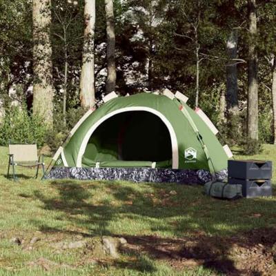 Tent 4-persoons snelontgrendeling groen