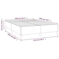 Bedframe zonder matras stof donkerbruin 140x200 cm - thumbnail