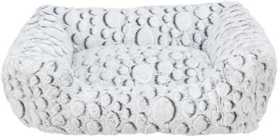 Trixie hondenmand mila hoekig pluche wit/grijs 80x60 cm