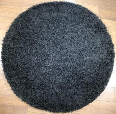 Hoogpolig Vloerkleed Shaggy Plus 1074 Zwart 200 cm Rond