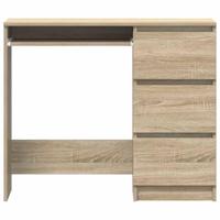 Bureau 90x45x76 cm bewerkt hout sonoma eikenkleurig - thumbnail