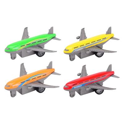 Johntoy Pull-back die-cast vliegtuigen, 4st.