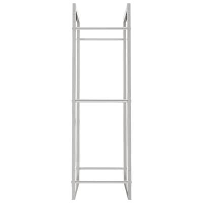 Haardhoutrek 50x28x94 cm roestvrij staal Haardhoutrek 50x28x94 cm roestvrij staal