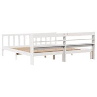 Bedframe zonder matras massief grenenhout wit 200x200 cm - thumbnail