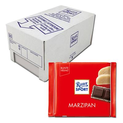 Chocolade Ritter Sport puur-marsepein 100gr | 12 stuks