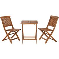 Tafel met twee stoelen Home ESPRIT Bruin 60 x 60 x 74 cm - thumbnail