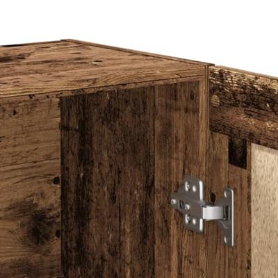 Boekenkast 82,5x30,5x115 cm bewerkt hout oud houtkleurig