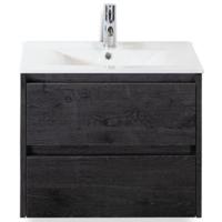Dante Badmeubelset 60 cm - Black Oak - Keramische Wastafel Wit Enjoy - thumbnail