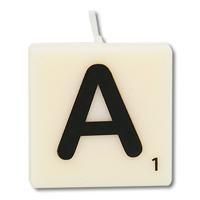 Letter kaarsje wit A - thumbnail