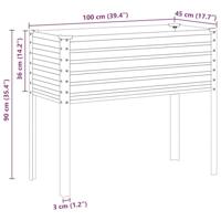 Plantenbak 100x41x90 cm staal bruin - thumbnail