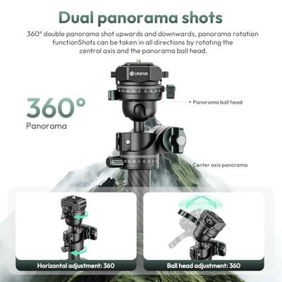 Ulanzi GlideGo JJ05 Photo Tripod Carbon met kantelbare arm