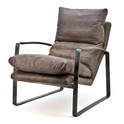 Eleonora Leren Fauteuil 'Lex' kleur donkerbruin leder