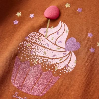 VidaXL Kindershirt met lange mouwen 104 cognackleurig