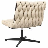 Kantoorstoel draaibaar stof crmekleurig - thumbnail