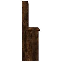 Bureau met schappen 102x45x148 cm bewerkt hout gerookt eiken - thumbnail