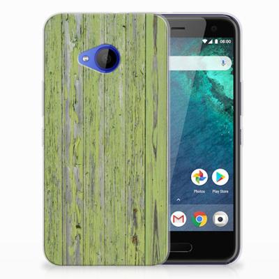 HTC U11 Life Bumper Hoesje Green Wood HTC U11 Life Bumper Hoesje Green Wood