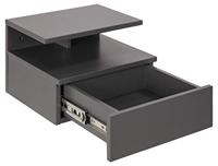 Bendt Zwevend Nachtkastje 'Cecilie' met lade, kleur Grijs - thumbnail