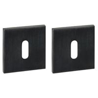 Intersteel Set van 2 sleutelrozettenTira vierkant zwart 53x53mm - 1323.103086 - thumbnail