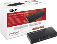 Club 3D hdmi 2.0 uhd splitter 4 ports hdmi splitter (zwart) - thumbnail